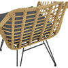 RaDEWAY Modern Rattan Coffee Chair Table Set 3 PCS