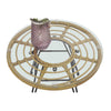 RaDEWAY Modern Rattan Coffee Chair Table Set 3 PCS
