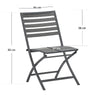 Modern outdoor plastic wood folding table and chair,Garden Furniture 3PCS (2 Chairs+1 table)