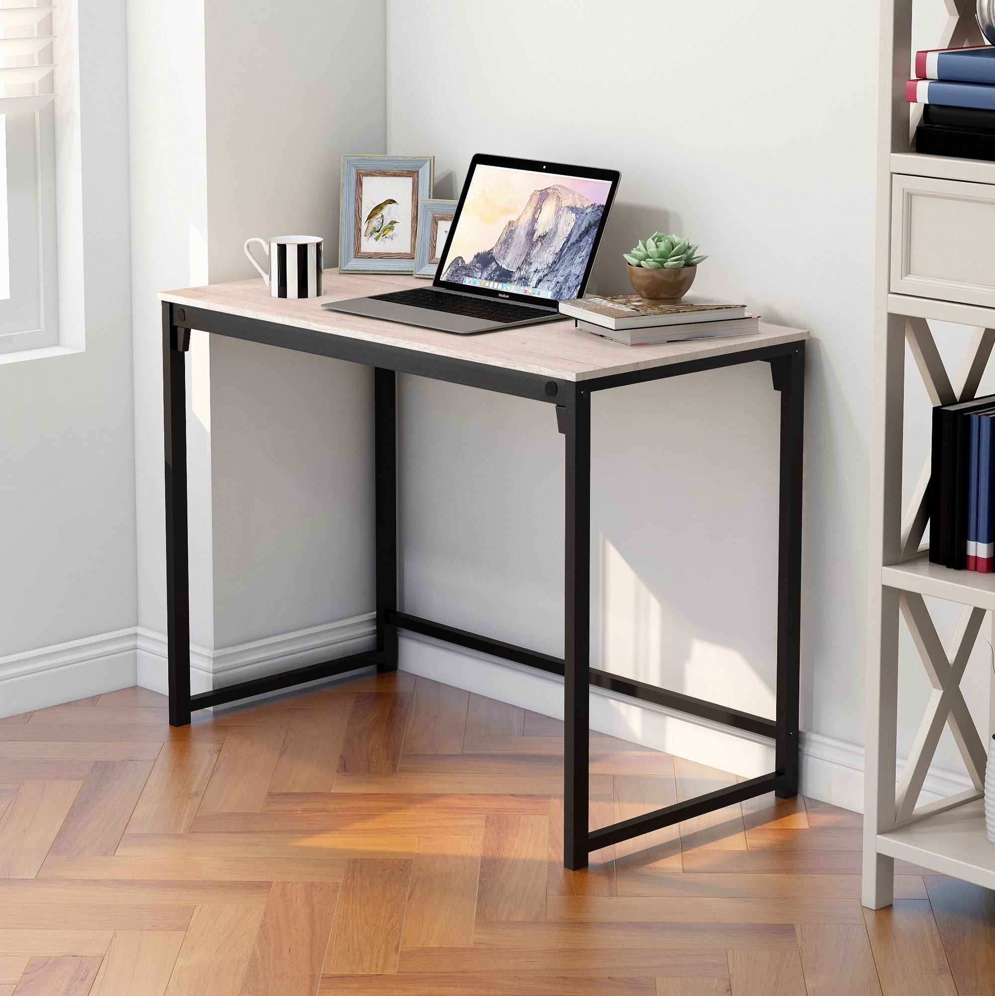 RaDEWAY Computer Desk, Modern Simple Style Desk for Home Office, Sturdy Writing Desk
