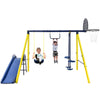 RaDEWAY 5 in 1 Outdoor Tolddler Swing Set with Steel Frame for Playgrond
