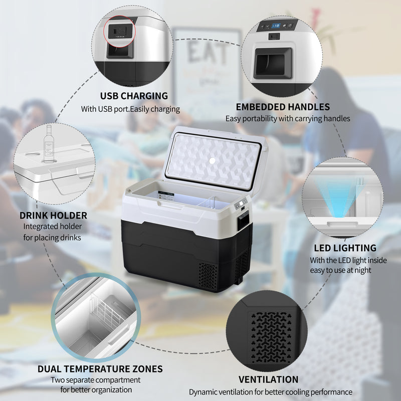 Car Fridge Portable Freezer Cooler with 12/24V DC - Image 24