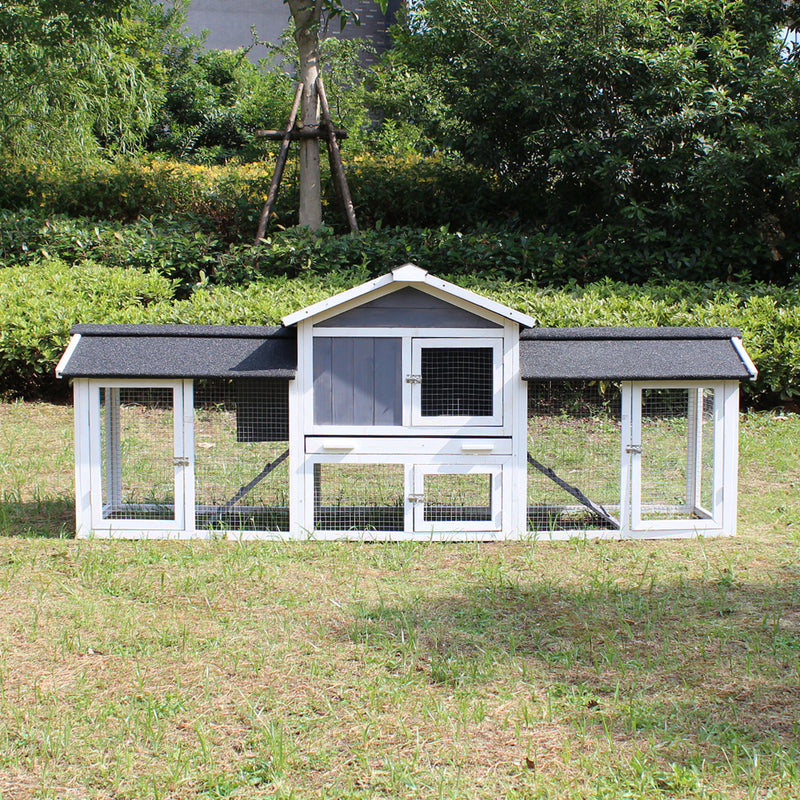 Outdoor Rabbit Hutch, Small Animal Houses & Habitats - Side View