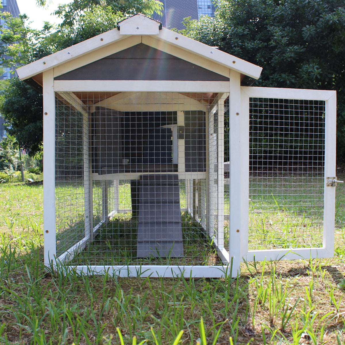 Outdoor Rabbit Hutch,Small Animal Houses & Habitats,Rabbit Cage Bunny Hutch with Run