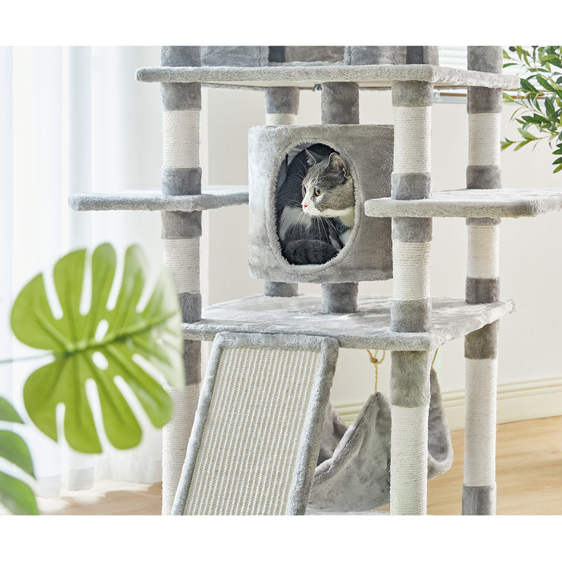 Multi-Level Cat Tree 65.4 Inches Large Cat Tower With - Detail View