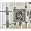 Cat Tree House with Scratching Posts, Cat Condo, Plush Perch Hammock