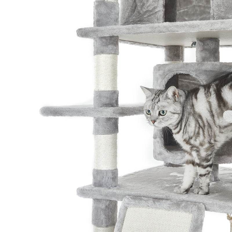 Multi-Level Cat Tree 65.4 Inches Large Cat Tower With - Image 8