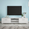 White TV Stand for 70 Inch TV Stands, Media Console Entertainment Center Television Table, 2 Storage Cabinet with Open Shelves for Living Room Bedroom