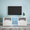 Modern Minimalist TV Cabinet Living Room with 20 colors LED Lights,TV Stand Entertainment Center  Modern High-Gloss LED TV Cabinet, Simpleness Creative Furniture TV Cabinet