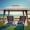Outdoor Patio Pop-up Gazebo Canopy Tent With Curtain For Backyard