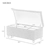 Upholstered Flip Top Storage Bench with Tufted Top, Rubber wood legs