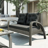 Patio 4PCs Sectional Wicker Conversation Set with Glass Storage Table