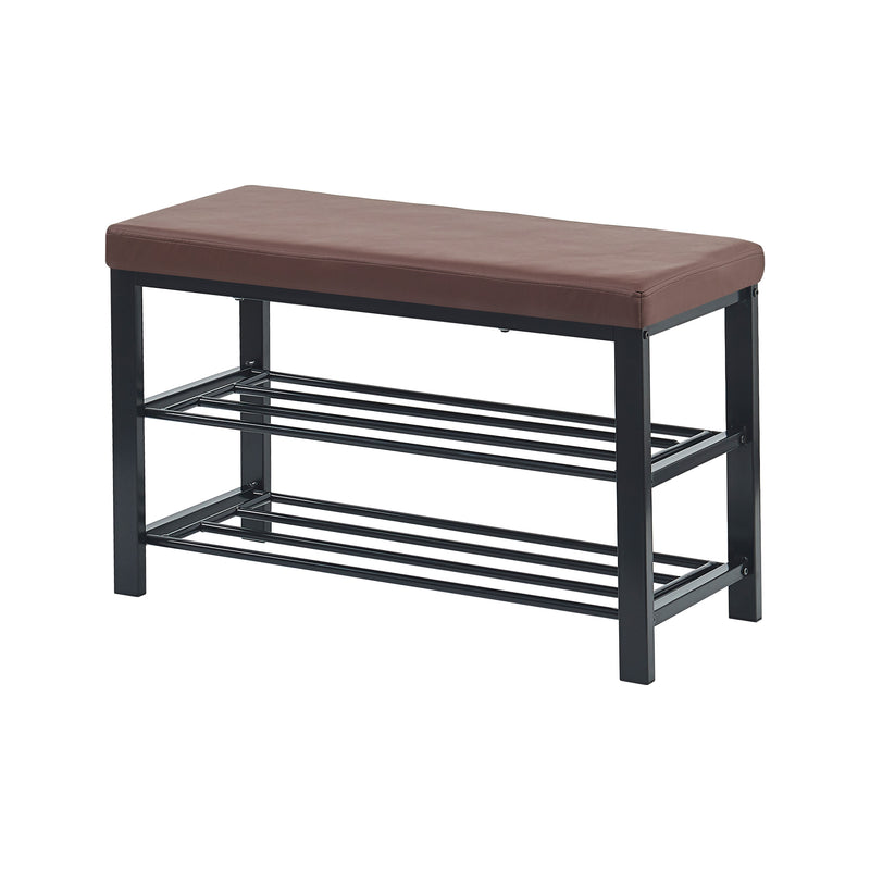 Shoe Bench, 3-Tier Shoe Rack for Entryway, Storage - Side View