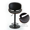 RaDEWAY Bentwood Adjustable Bar Stools , Upholstered Swivel Barstool, Mix color PU Leather Barstools (Set of 2)