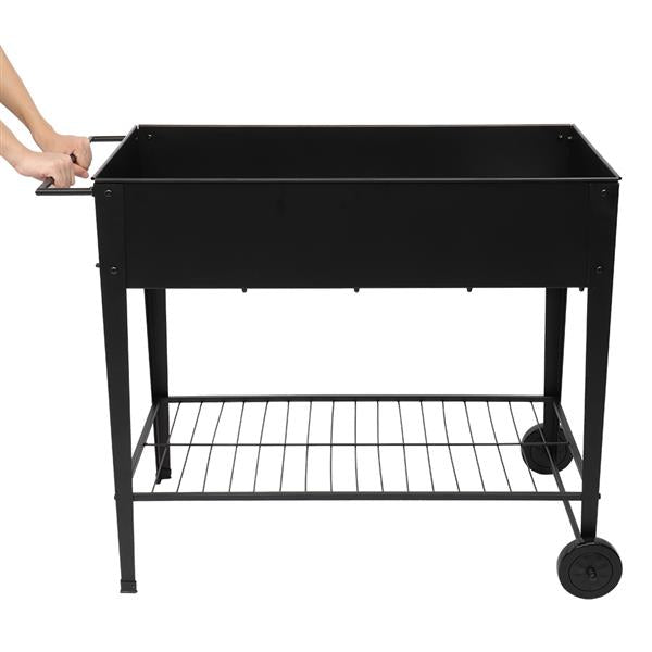 Mobile Metal Raised Garden Bed Cart with Legs - Image 4