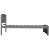 Wood Platform Bed with Headboard,Footboard and Wood Slat Support, Gray
