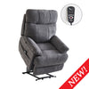 Large size Electric Power Lift Recliner Chair Sofa for Elderly, 8 point vibration Massage and lumber heat, Remote Control, Side Pockets, cozy fabric, overstuffed arm