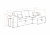 RaDEWAY 92.5"Reversible Sleeper with 2 Stools and Storage Leathaire