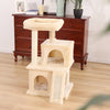 Cat Tree Sisal Scratching Plush Condo Playhouse with Dangling Toys Cats Activity Centre