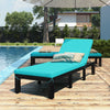 Patio Furniture Outdoor Adjustable PE Rattan Wicker Chaise Lounge Chair Sunbed
