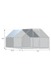 Metal Chicken Coop Poultry Cage for Rabbits and Hens