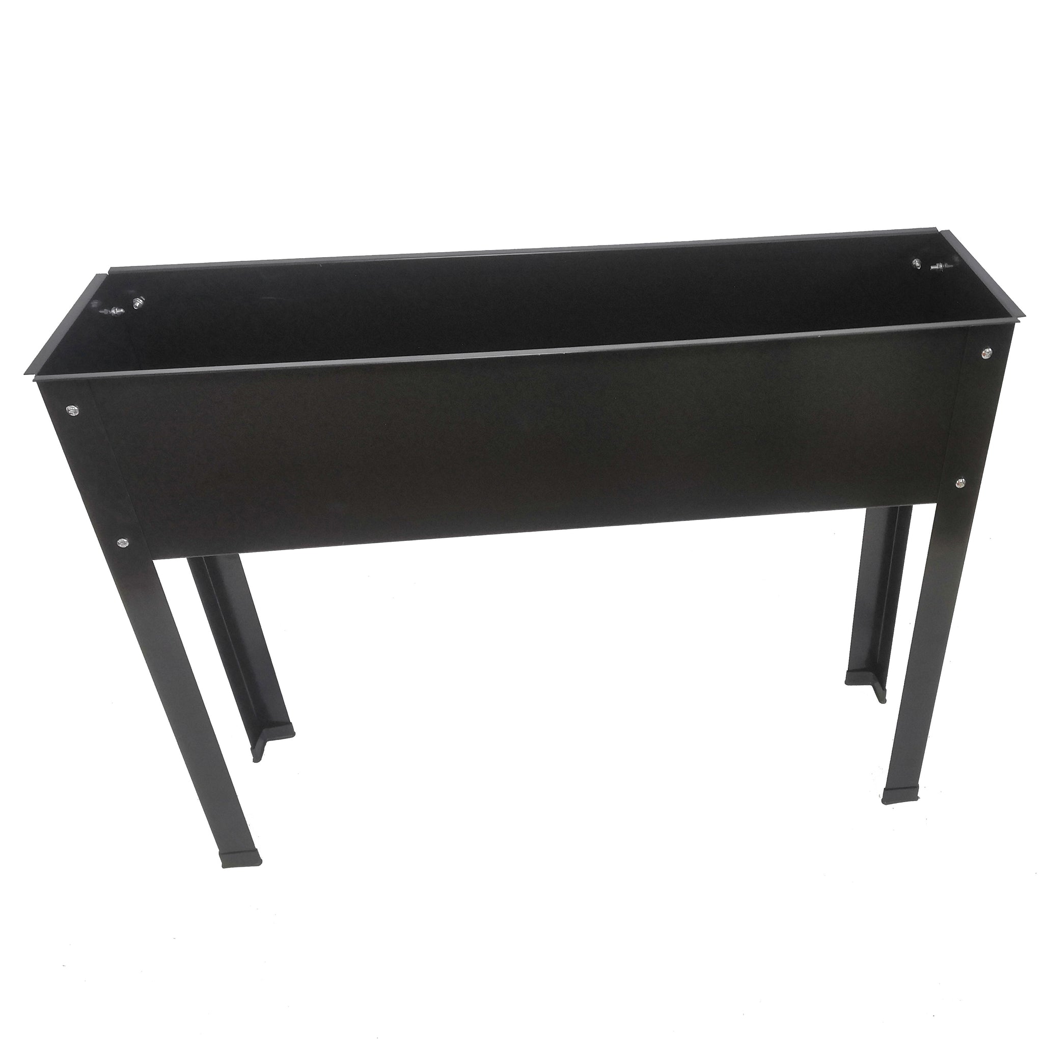 Raised Garden Bed 48x24x32-inch Mobile Elevated Wood Planter w/Lockable Wheels, Storage Shelf, Protective Liner