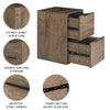 WOOD FILE CABINET 2 DRAWERS VERTICAL FILLING CABINET FOR LETTER UNDER DESK FOR HOME OFFICE