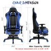 RaDEWAY Gaming Chair With Footrest, Ergonomic High-Back Leather Racing Computer Chair Home Office Chair With Headrest, Footrest and Lumbar Support