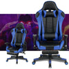 RaDEWAY Gaming Chair With Footrest, Ergonomic High-Back Leather Racing Computer Chair Home Office Chair With Headrest, Footrest and Lumbar Support
