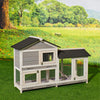 Chicken House, 58" Waterproof Wooden Animal Hutch, Indoor Outdoor Chicken Coop Rabbit Hutch Kit w/Roof, Garden Backyard Rabbit Cage/Guinea Pig House/Hen House, Animal Hutch for Small Pet