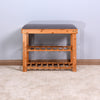 Entryway 3-Tier Bamboo Bench Living Room Storage Shoe