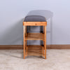 Entryway 3-Tier Bamboo Bench Living Room Storage Shoe