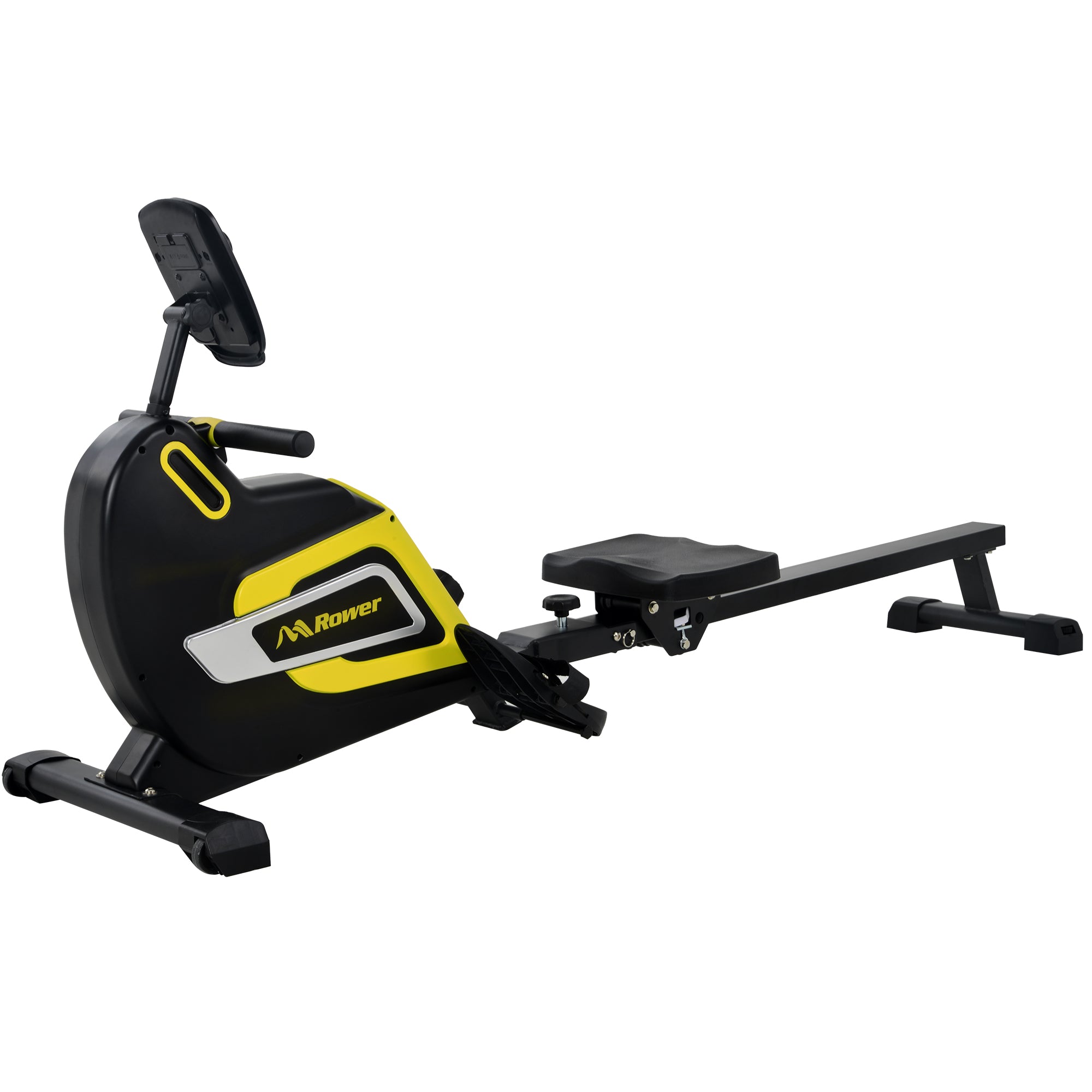 Magnetic Rowing Machine Folding Rower with Monitor and Tablet Holder