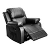 RaDEWAY PU Leather Heated Massage Recliner Sofa Ergonomic Lounge with 8 Vibration Points