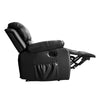 RaDEWAY PU Leather Heated Massage Recliner Sofa Ergonomic Lounge with 8 Vibration Points