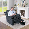 RaDEWAY PU Leather Heated Massage Recliner Sofa Ergonomic Lounge with 8 Vibration Points