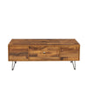 TV Media Stand, 60 inch Wide , Modern Industrial, Living Room Entertainment Center, Storage Shelves and Cabinets, for Flat Screen TVs up to 65 inches in Natural