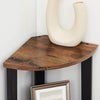 Corner Shelf, 4-Tier Bookcase, Storage Rack, Plant Stand, Rustic Brown and Black