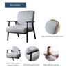 Mid -century arm chair black color with linew