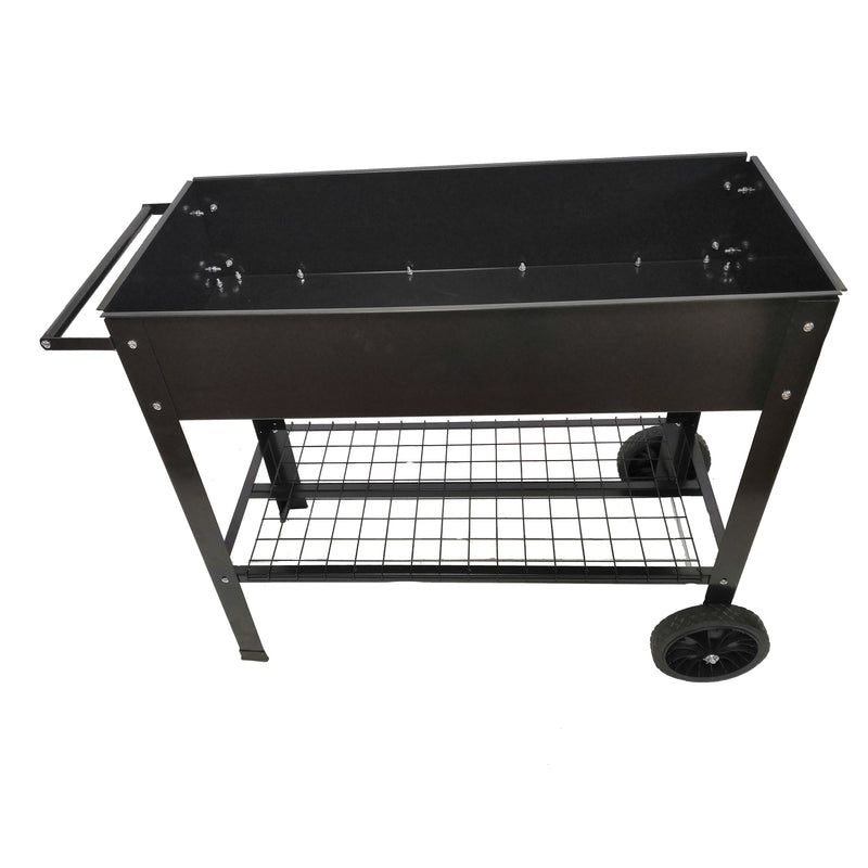 Mobile Metal Raised Garden Bed Cart with Legs - Image 12