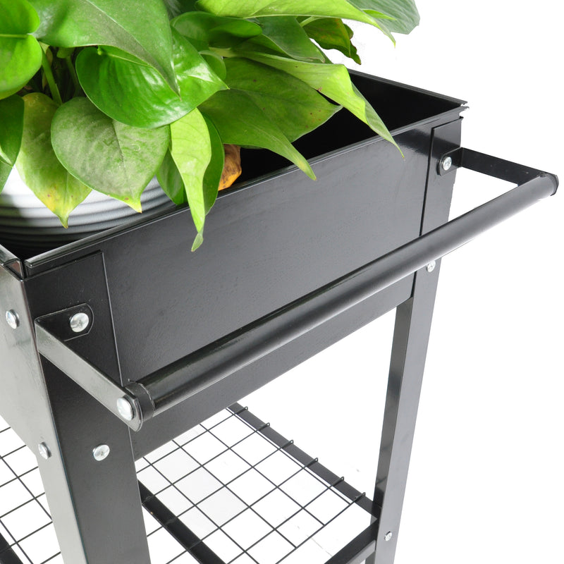 Mobile Metal Raised Garden Bed Cart with Legs - Image 18