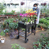 Aveyas Mobile Metal Raised Garden Bed Cart with Legs, Elevated Tall Planter Box with Wheels for Outdoor Indoors House Patio Backyard Vegetables Tomato DIY Herb Grow (Black)