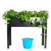 Raised Garden Bed 48x24x32-inch Mobile Elevated Wood Planter w/Lockable Wheels, Storage Shelf, Protective Liner
