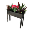 Raised Garden Bed 48x24x32-inch Mobile Elevated Wood Planter w/Lockable Wheels, Storage Shelf, Protective Liner