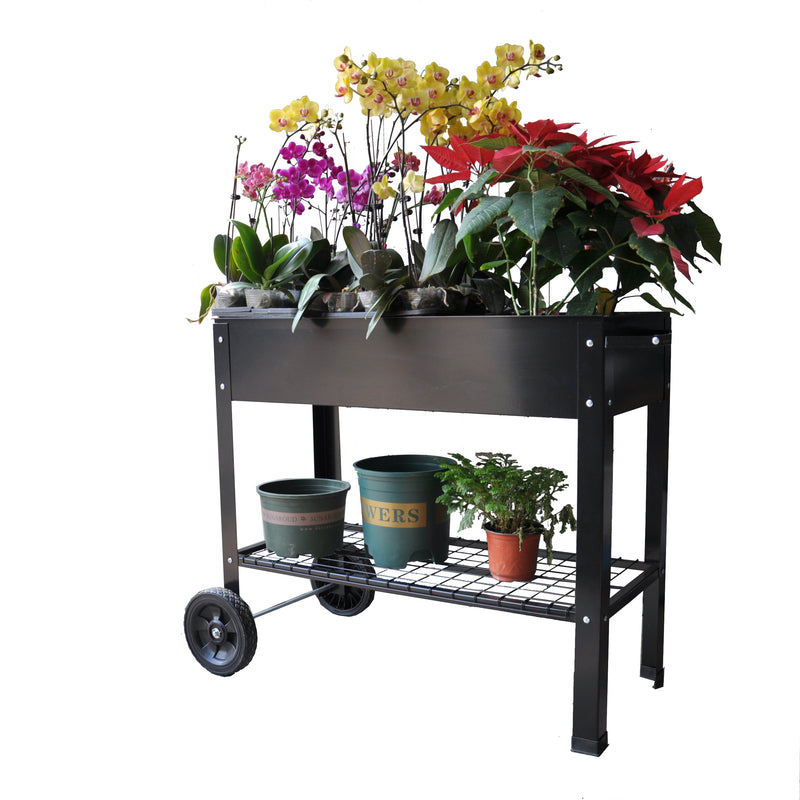 Mobile Metal Raised Garden Bed Cart with Legs - Image 24