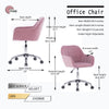 Modern New Velvet Desk Chair with Metal Base Ergonomic