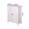 Floor Storage Cabinet with Double Door Adjustable Shelf