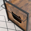 Litter Box Hidden, Pet Crate with Iron and Wood Sturdy Structure, Cat Dog House Nightstand