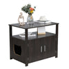 Wooden Cat Enclosure Furniture with Adjustable Interior Wall &Tabletop