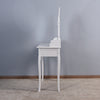 Vanity Table Set with Rotatable Oval Mirror and Cushioned Stool